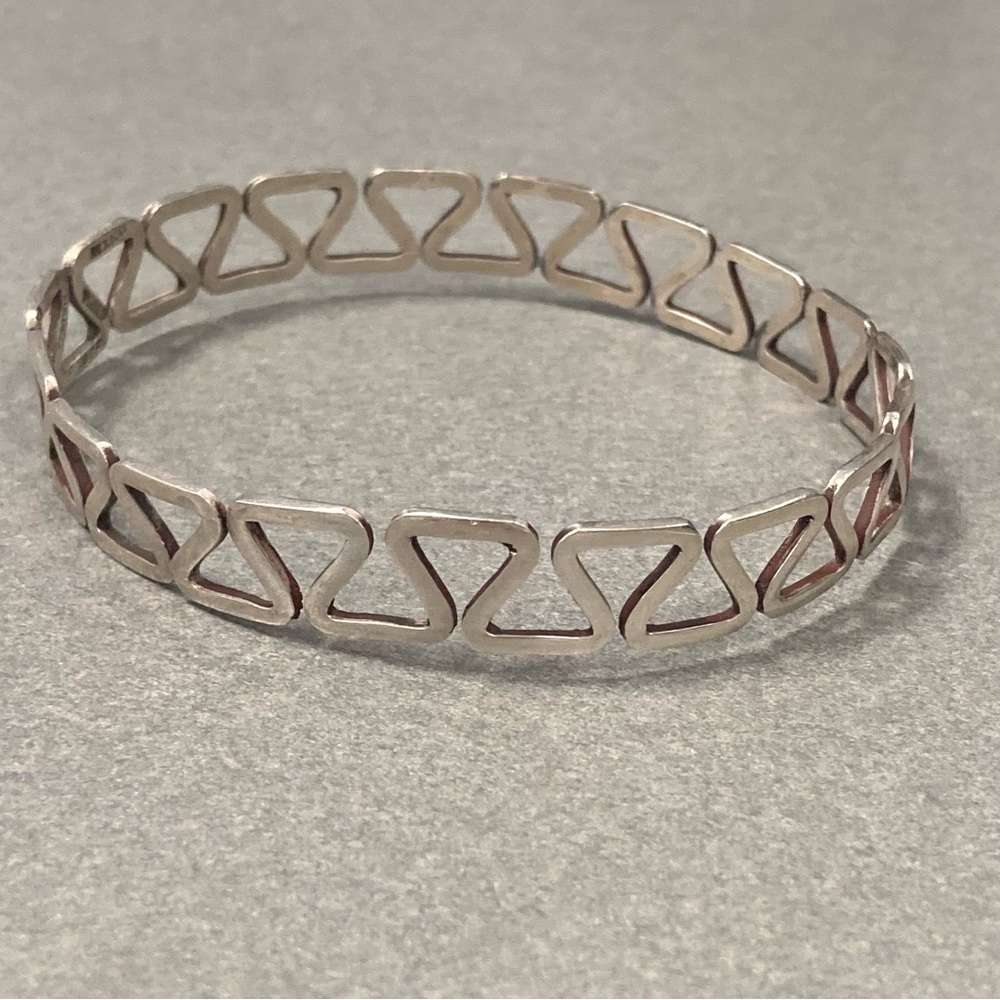 TAXCO ZIG ZAG STERLING BANGLE BRACELET